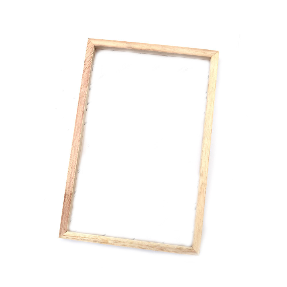 Дървена рамка с акрилно стъкло за рисуване 200x300 мм