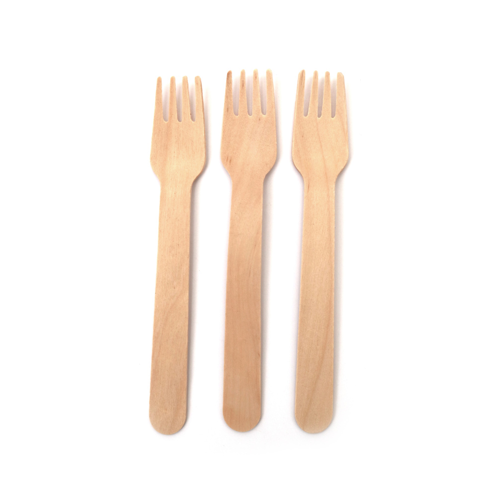 Furculițe din lemn ecologic 140x20 mm – culoare lemn natural, 10 buc – netede, durabile și perfecte pentru hobby, craft & DIY, decorațiuni, picnicuri și evenimente eco