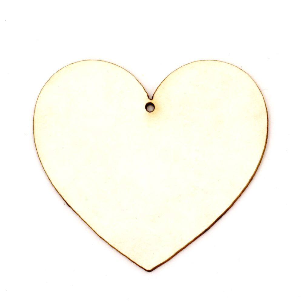 Heart of chipboard for various decoration 45x50x1 mm - 2 pieces