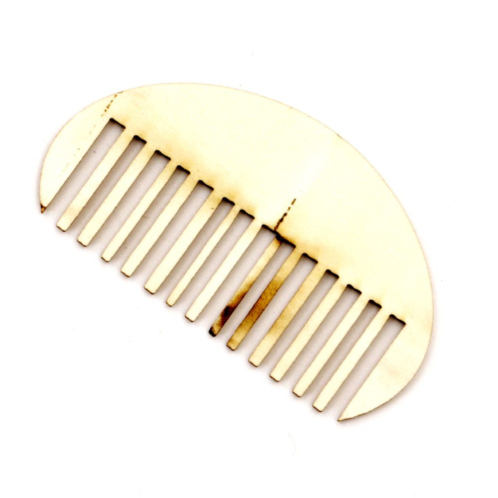 Chipboard comb, decorative element 50x27x1 mm - 2 pieces