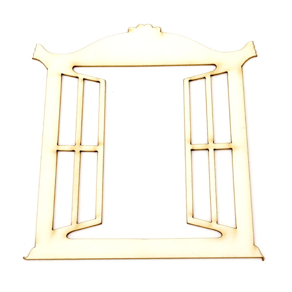 Chipboard window for various decoration 100x100x1 mm
