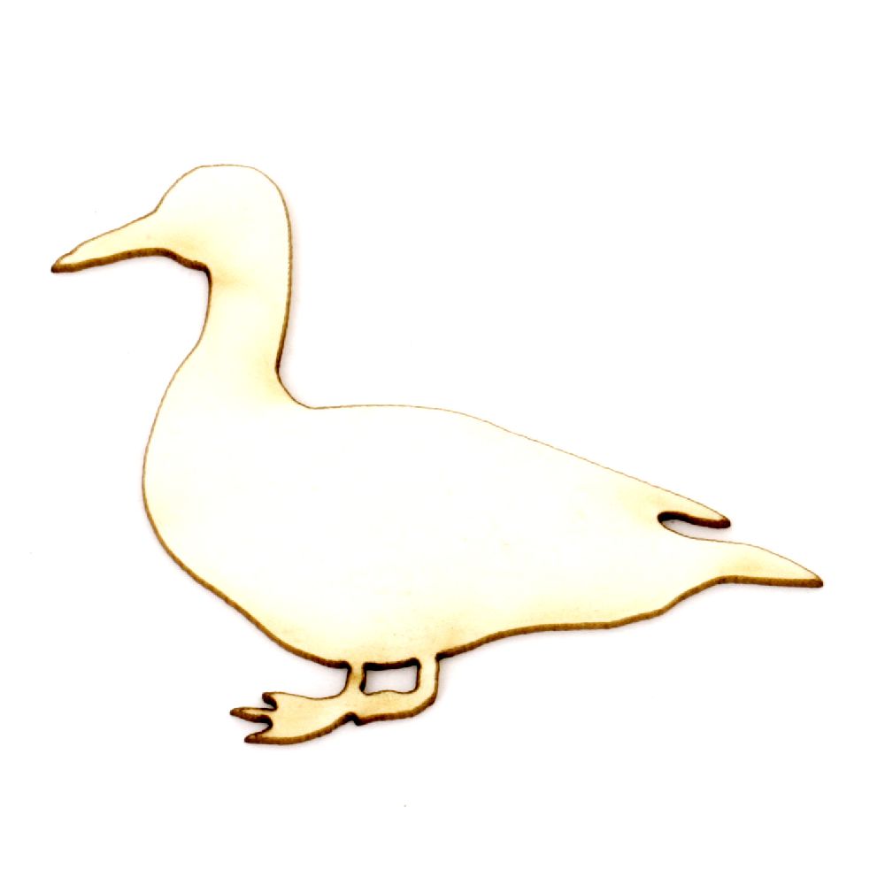 Duck from chipboard for handmade cognitive boards for children 37x50x1 mm - 2 pieces