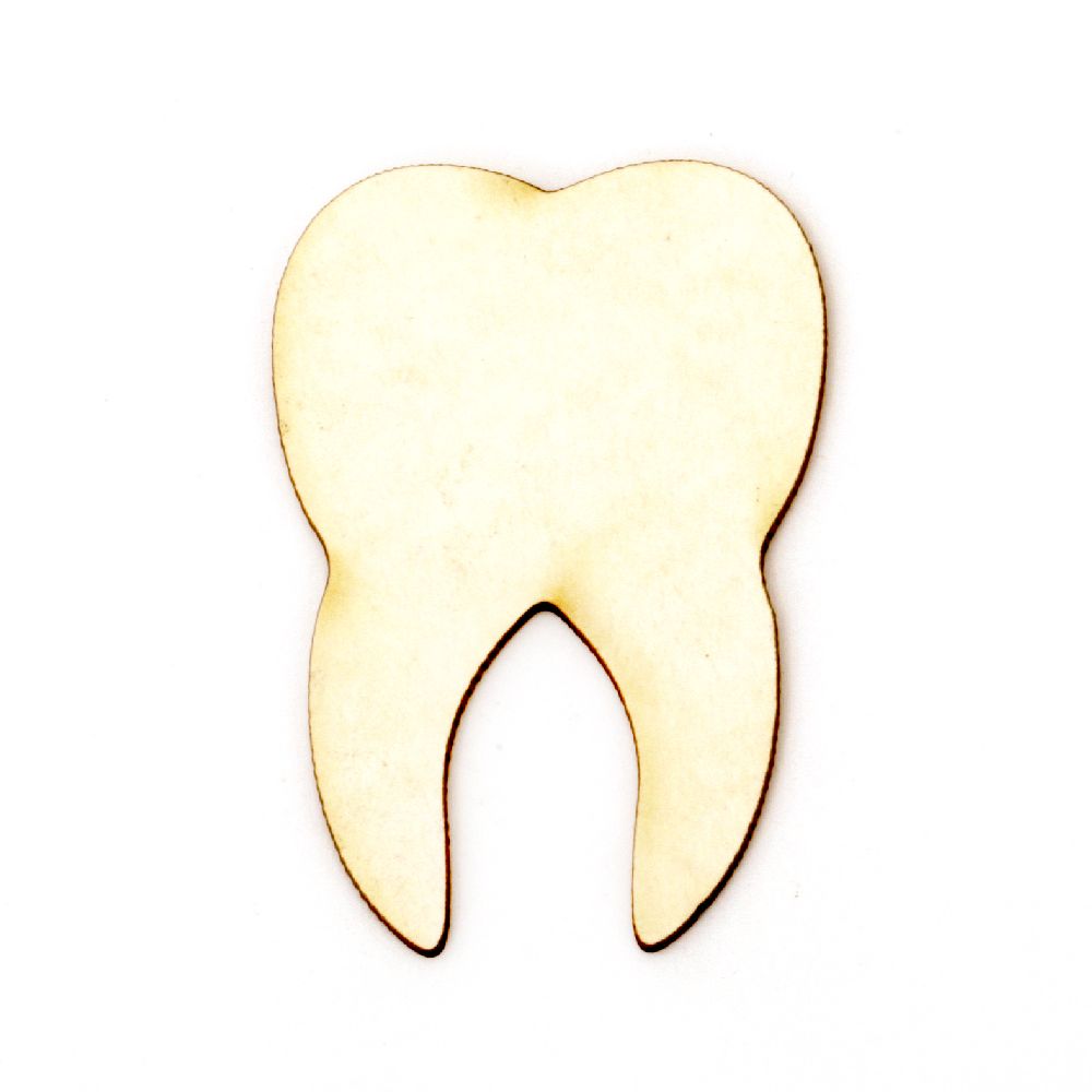 Chipboard tooth  for decoration of scrapbook albums, notebooks, decoupage 50x35x1 mm - 2 pieces