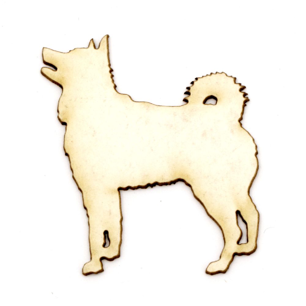 Chipboard dog  for handmade cognitive boards for children 40x50x1 mm - 2 pieces