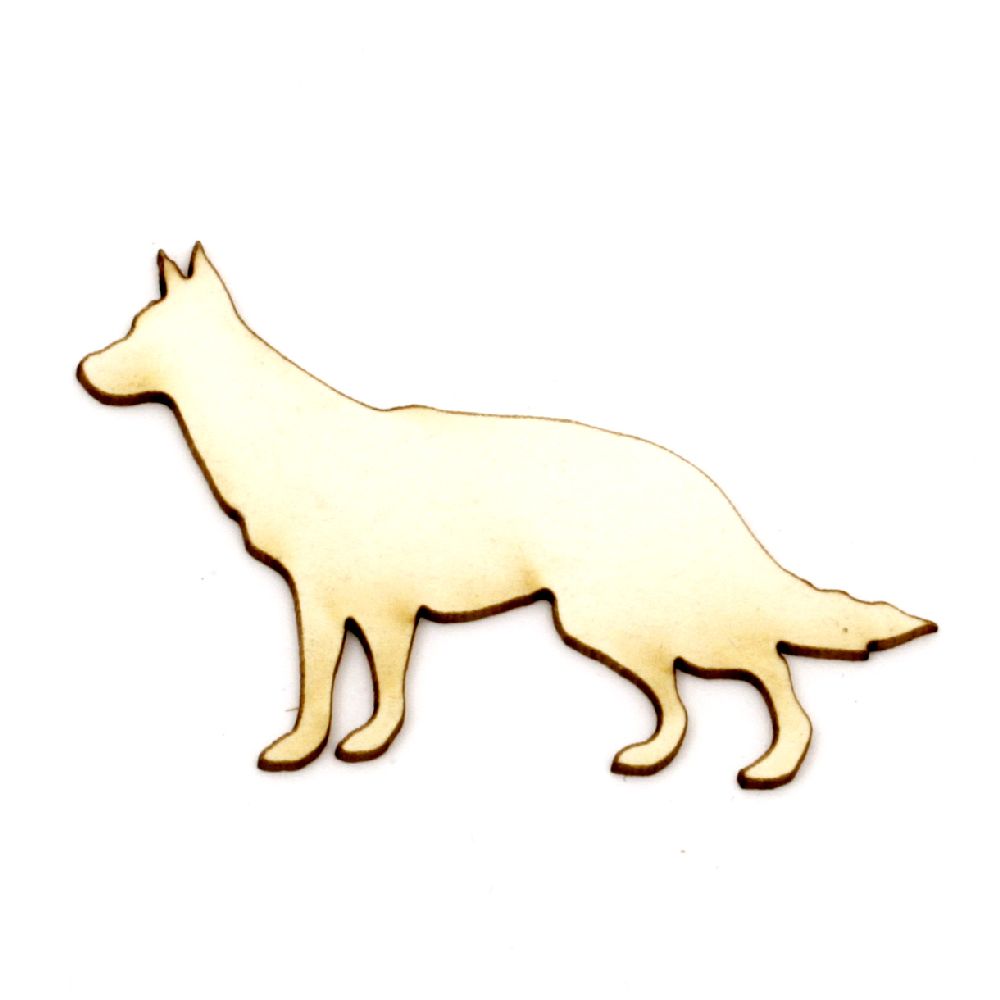 Chipboard dog for crafting cognitive boards for children 31x50x1 mm - 2 pieces
