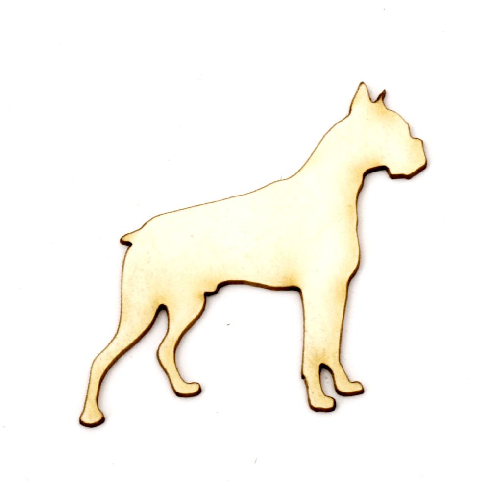 Chipboard dog for embellishment of greeting cards, albums, scrapbook projects 45x45x1mm 2pcs