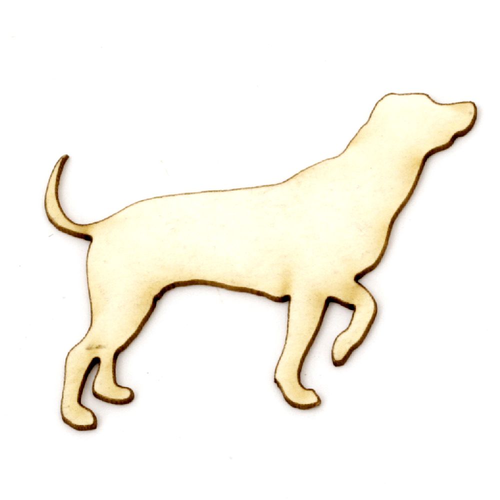 Chipboard dog for embellishment of greeting cards, albums, scrapbook projects 45x48x1mm 2pcs