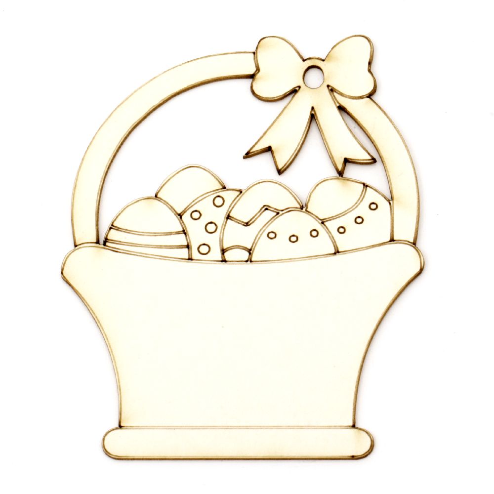 Chipboard Egg Basket for Easter Decoration / 100x80x1 mm