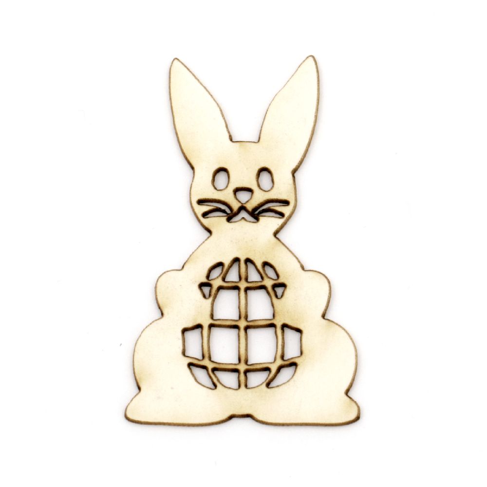 Chipboard Easter Bunny / 50x30x1 mm - 2 pieces