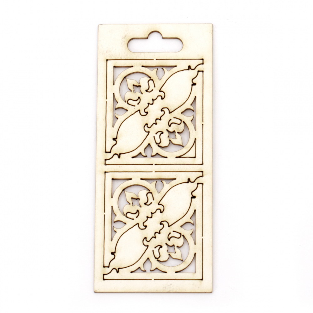 Set of elements of chipboard, ornamented openwork angle 35x35 mm - 4 pieces