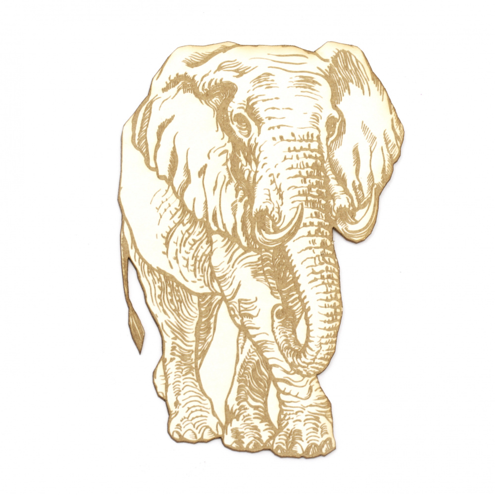 Ελέφαντας από χαρτόνι Chipboard 110x75 mm