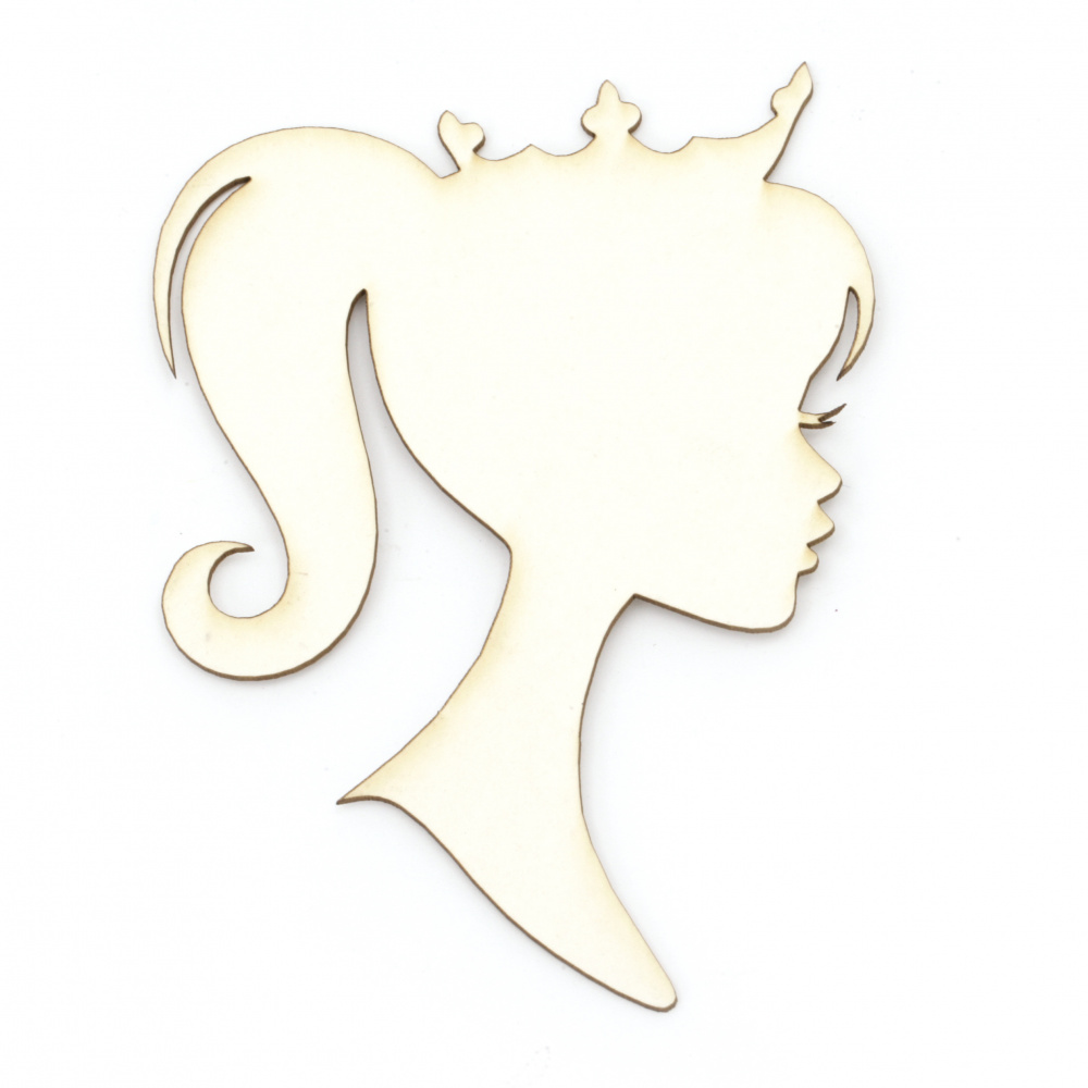 Princess made of chipboard for albums, prom greetings cards, various decorations making 110x82 mm