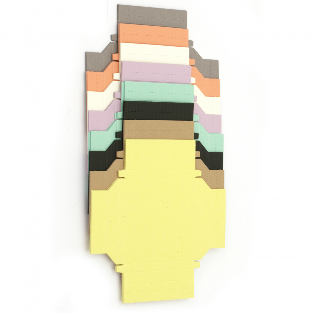 Cadru de hârtie pentru asamblare pătrat 9x9 cm SQUARE FOLIA culori asortate -48 bucăți