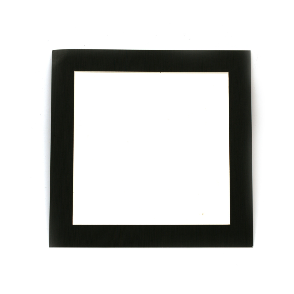 Картонена рамка външен размер 24x24 см с изолиращо фолио и двойно залепващо тиксо цвят черен