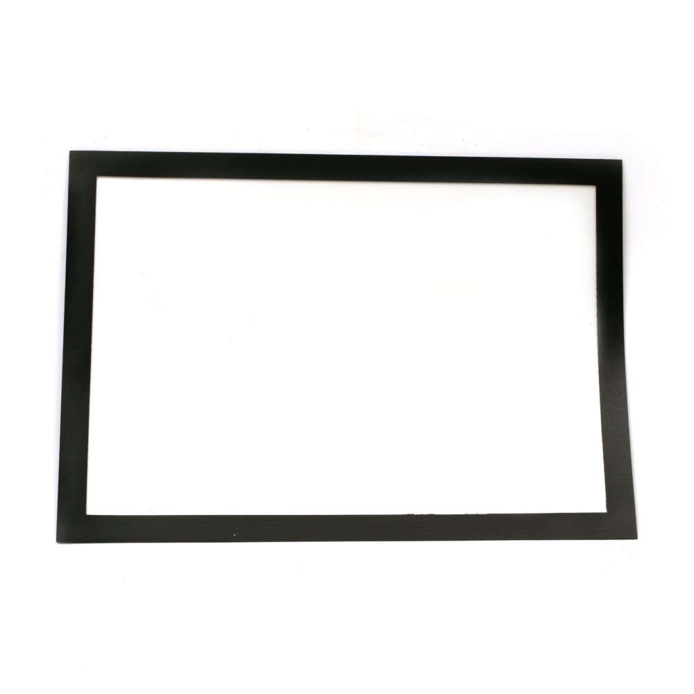 Magnetic Frame for A4 Paper, External Dimensions 23.7x32.5 cm, with Self-Adhesive Back, Color: Black