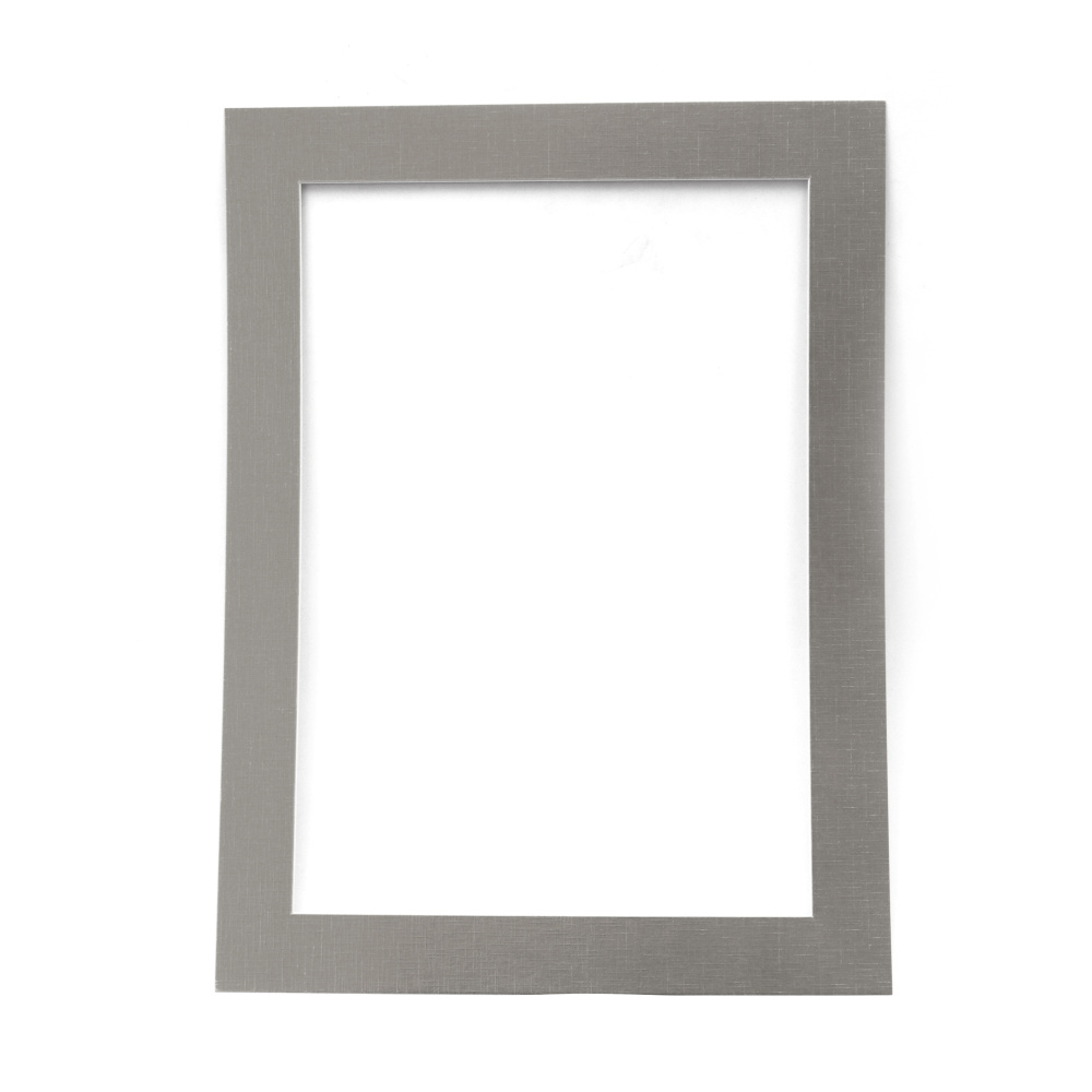 Single cardboard frame, 700 g/m2 for A3 paper with an external size of 49x36.7 cm, silver color