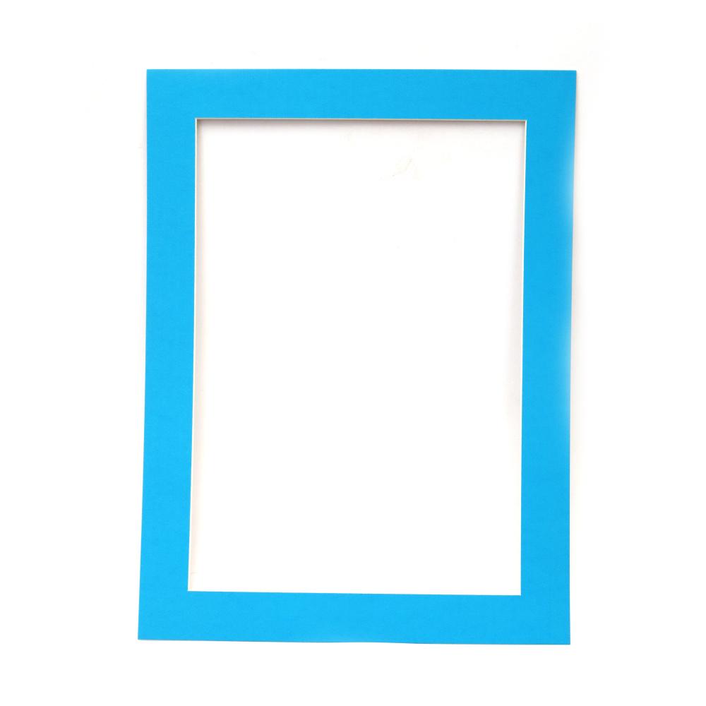 Rama unică din carton 700 g/m2 pentru hârtie A3 cu dimensiunea exterioară 49x36,7 cm culoare albastru