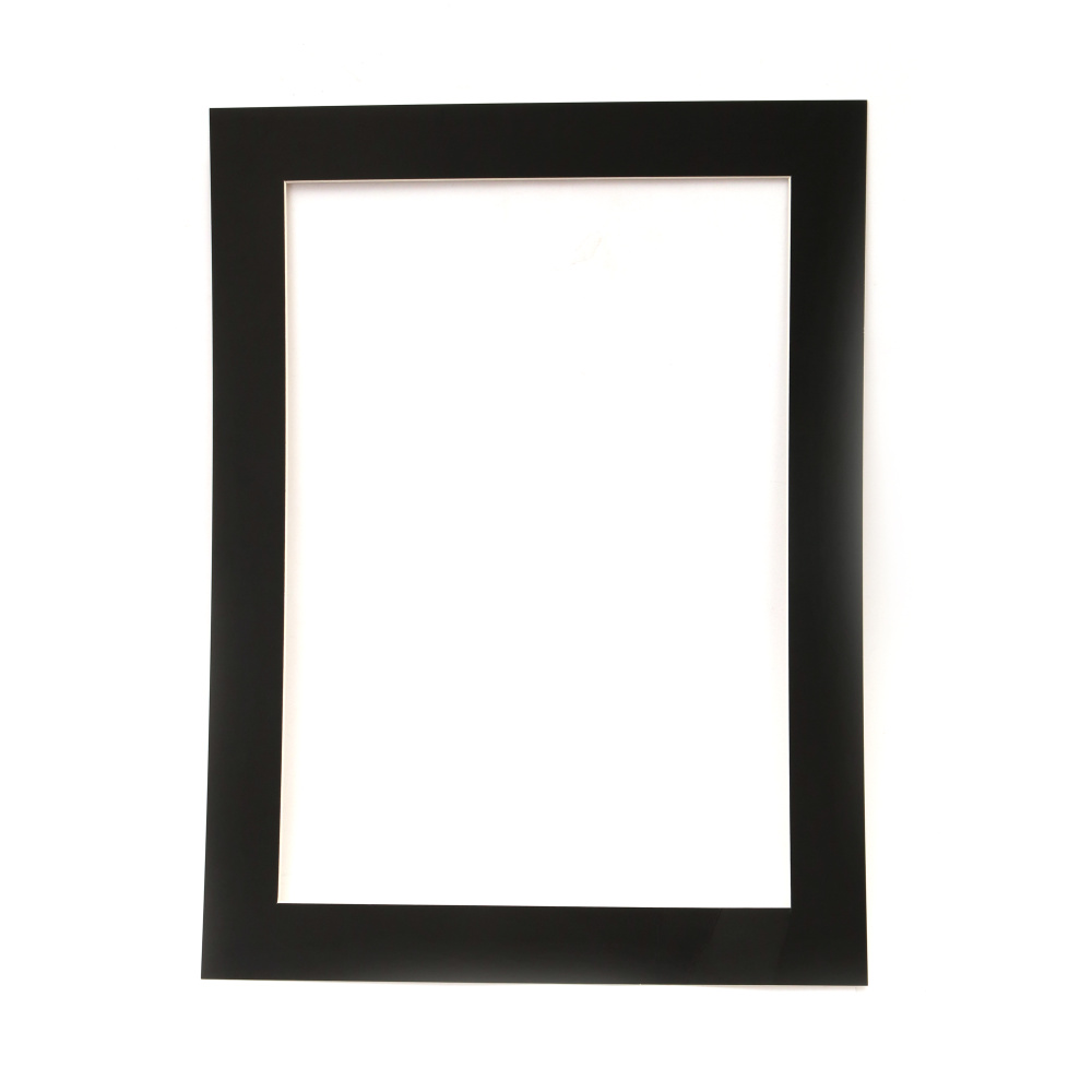 Single cardboard frame, 700 g/m2 for paper 10 - 20.3x25.4 cm with an inch external size of 24.2x29.2 cm, color black