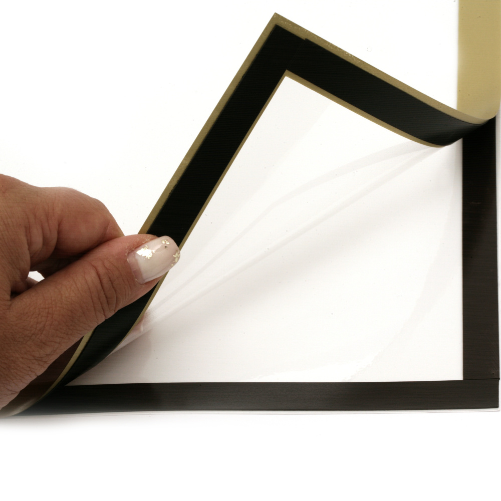 Magnetic Picture Frame for paper A3, outer size 32.6x45 cm with self-adhesive back gold color
