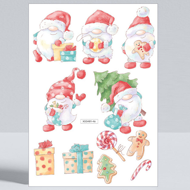 Christmas Gnome Cardboard Elements, 190 g, from 7 to 9 cm - 18 pieces