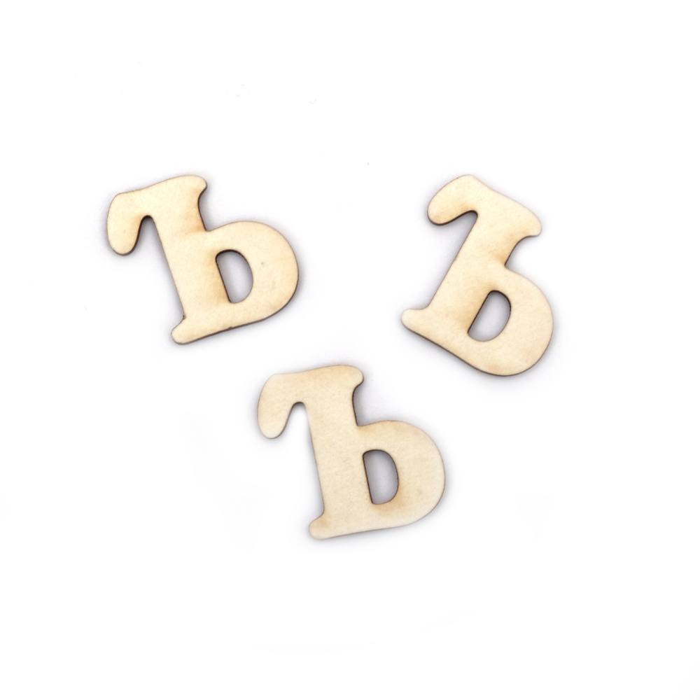 Letters made of craft cardboard, 2 cm, font 2, letter "Ъ" - 5 pieces