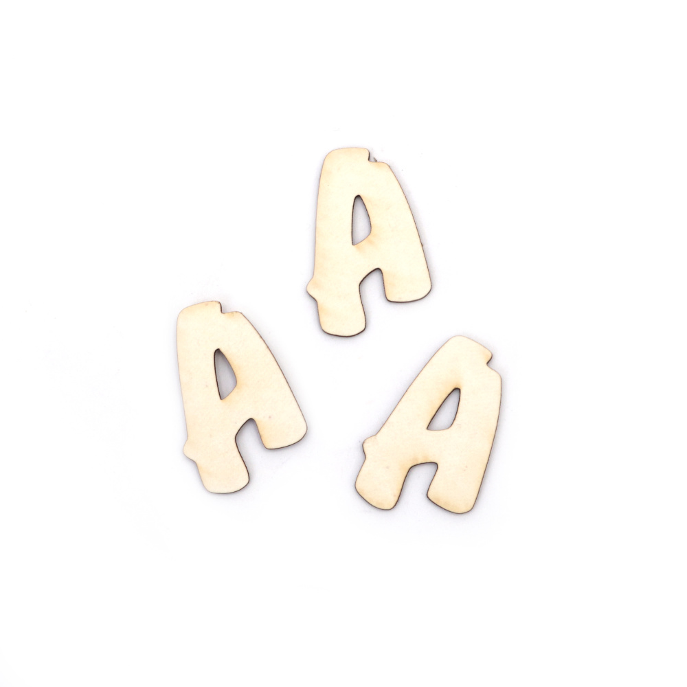 Letter "A" Chipboard Cutout / 3 cm, Font: 3 - 5 pieces