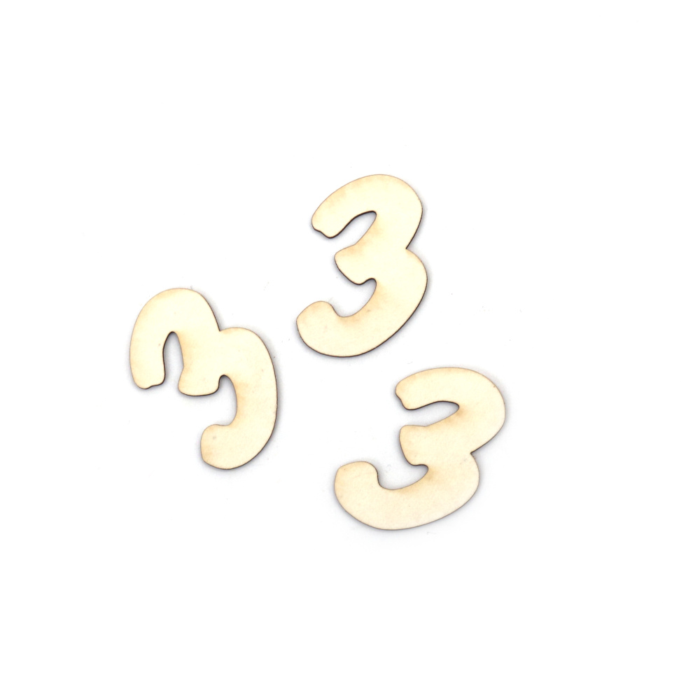 Букви от бирен картон 3 см шрифт 3 буква З -5 броя