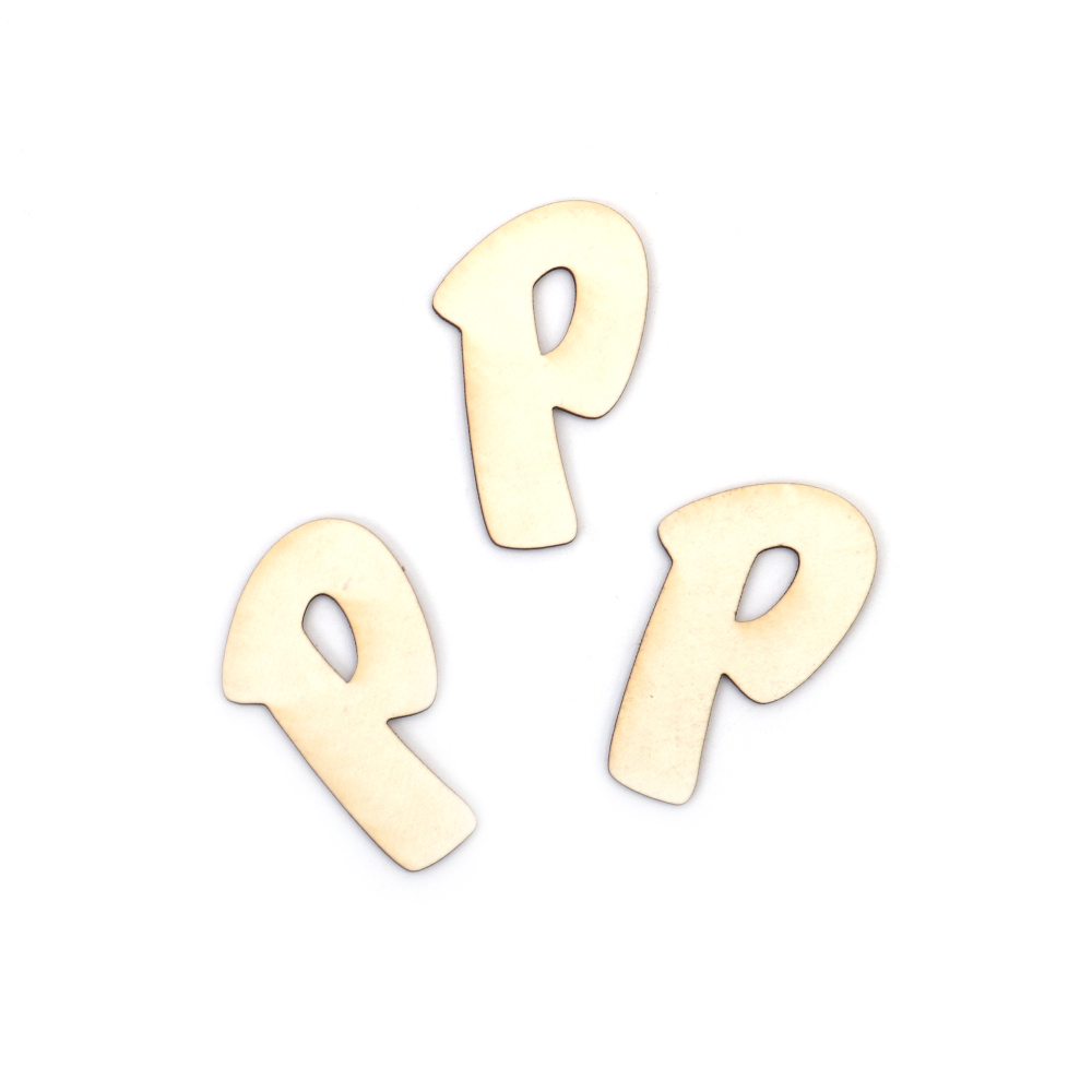 Letter "Р" Chipboard Cutouts / 3 cm, Font: 3 - 5 pieces