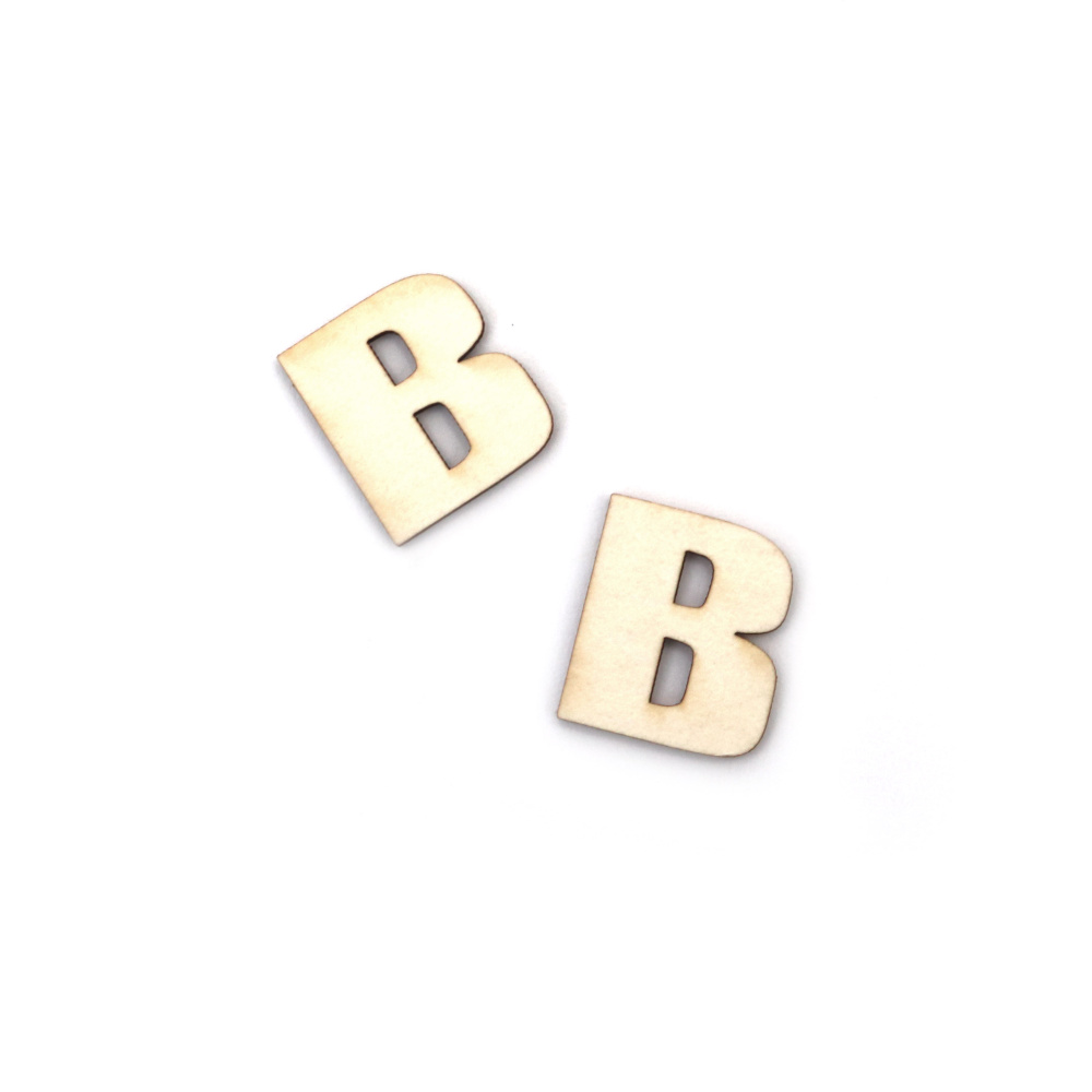 Γράμμα B 1,5 cm από χαρτόνι chipboard -5 τεμάχια