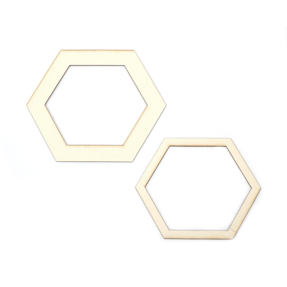 Chipboard Album Base Hexagon Shape 17x14 cm