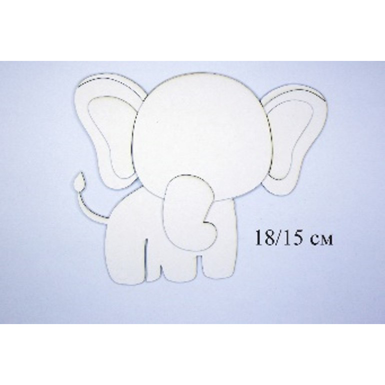 Chipboard Album Base Elephant Shape 18x15 cm