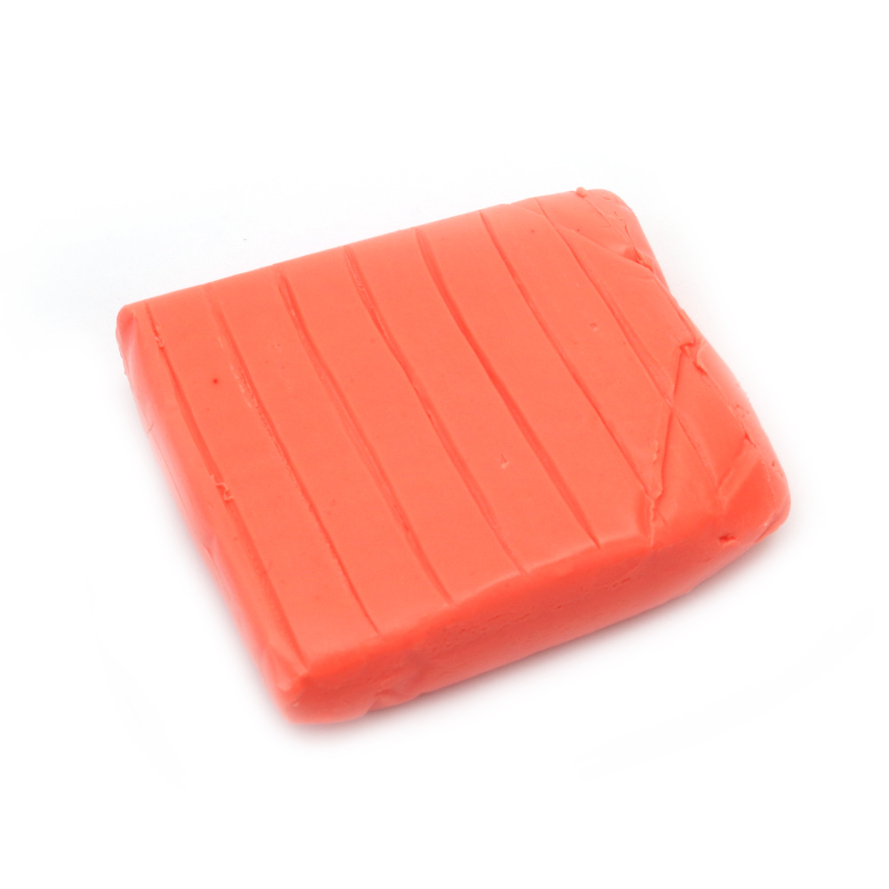 Soft Polymer Clay Neon Light Orange, 50g