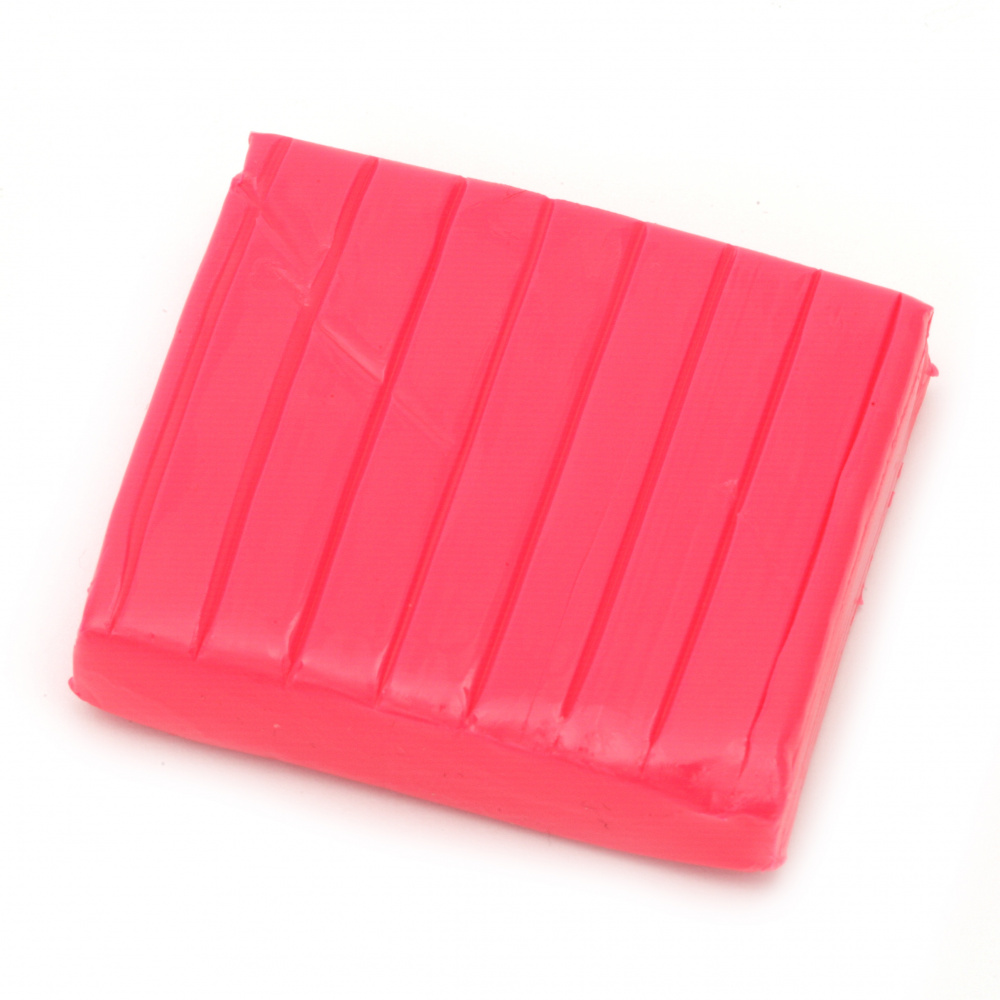 Soft Polymer Clay Neon Dark Pink, 50g