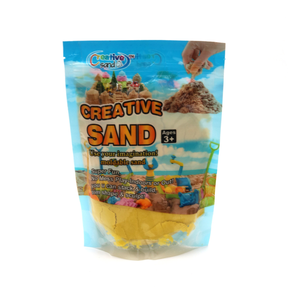 Colored sand for arrangement and decoration, color yellow - 500 grams