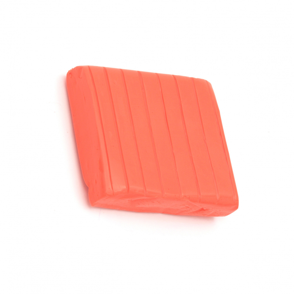 Polymer clay orange red -50 grams