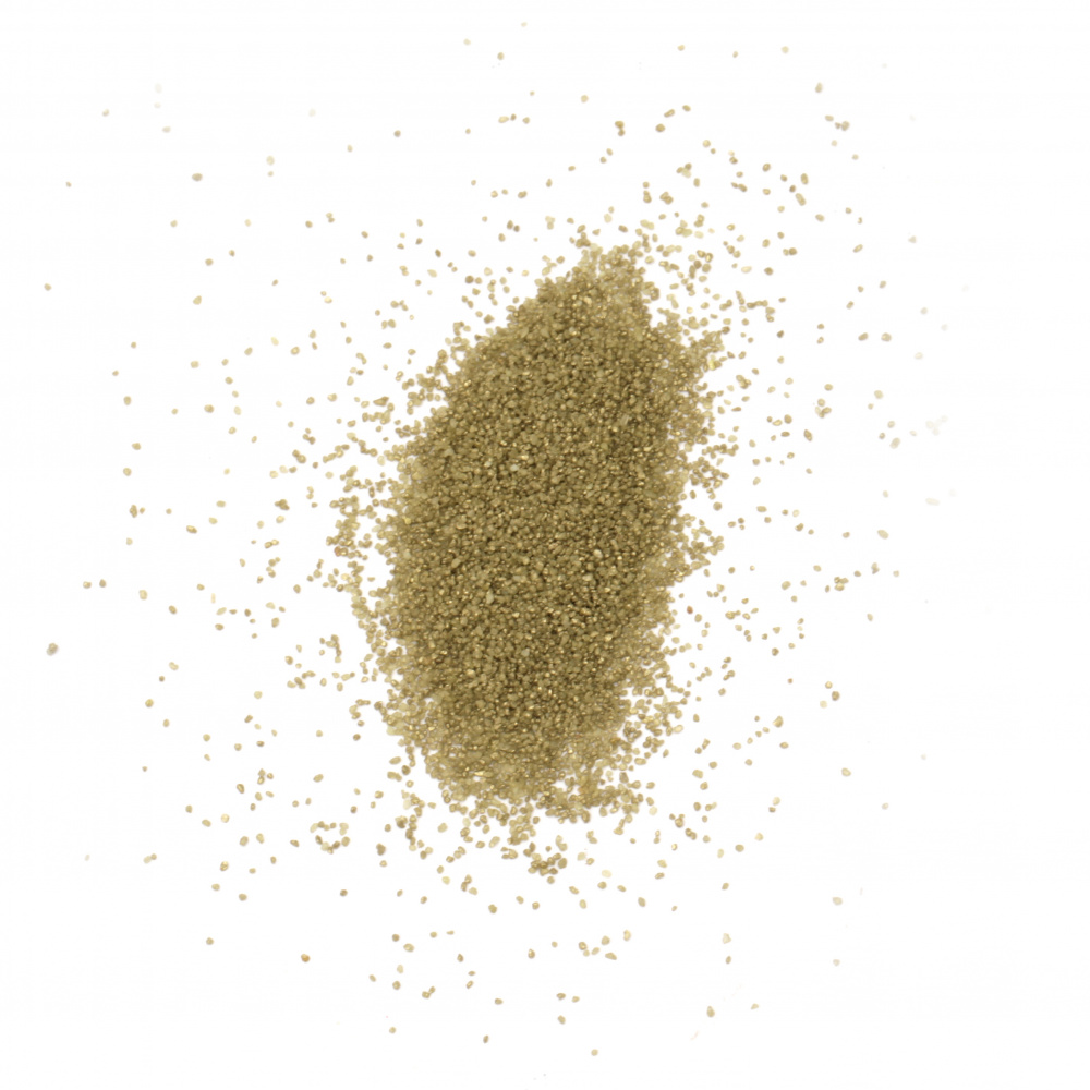 Γυάλινη άμμος για διακόσμηση 0,2 mm 200 microns χρυσό ~ 380 γραμμάρια
