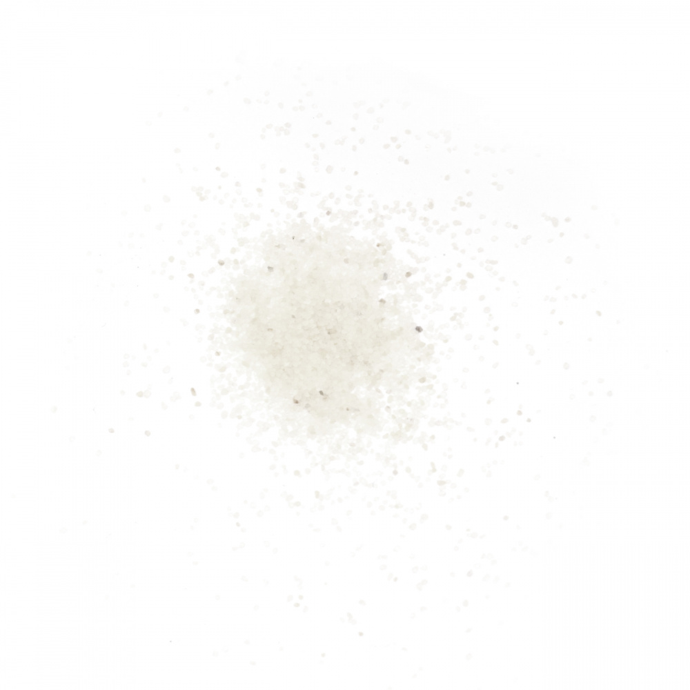 Γυάλινη άμμος για διακόσμηση 0,2 mm 200 microns λευκό ~ 410 γραμμάρια