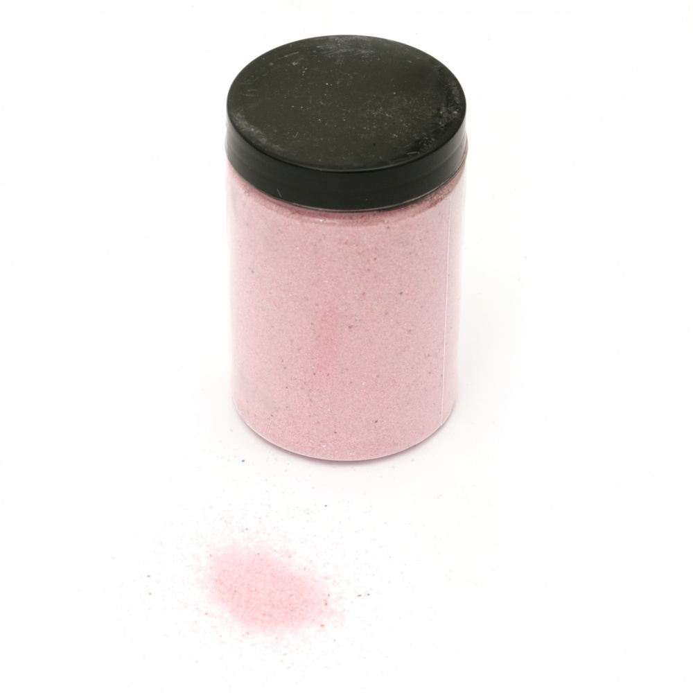 Glass sand for decoration 0.2 mm 200 microns color pink ~ 410 grams