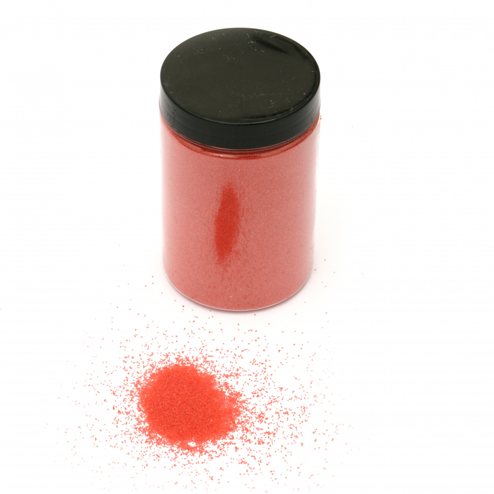 Glass sand for decoration 0.2 mm 200 microns color red ~ 410 grams