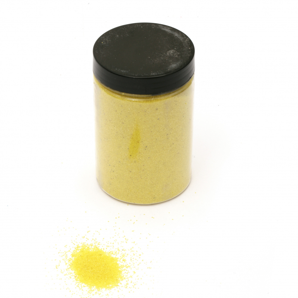 Glass sand for decoration 0.2 mm 200 microns yellow ~ 410 grams