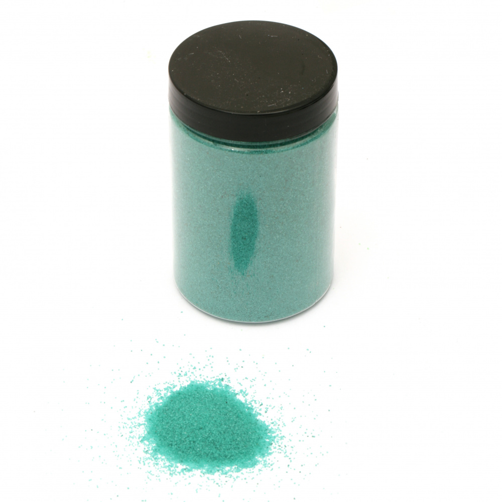 Glass sand for decoration 0.2 mm 200 microns turquoise color ~ 410 grams