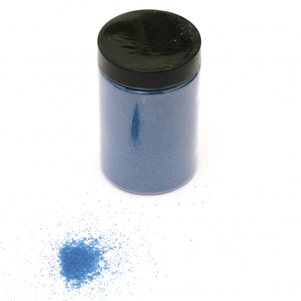 Nisip de sticlă pentru decorare 0,2 mm 200 microni culoare albastru închis ~ 410 grame