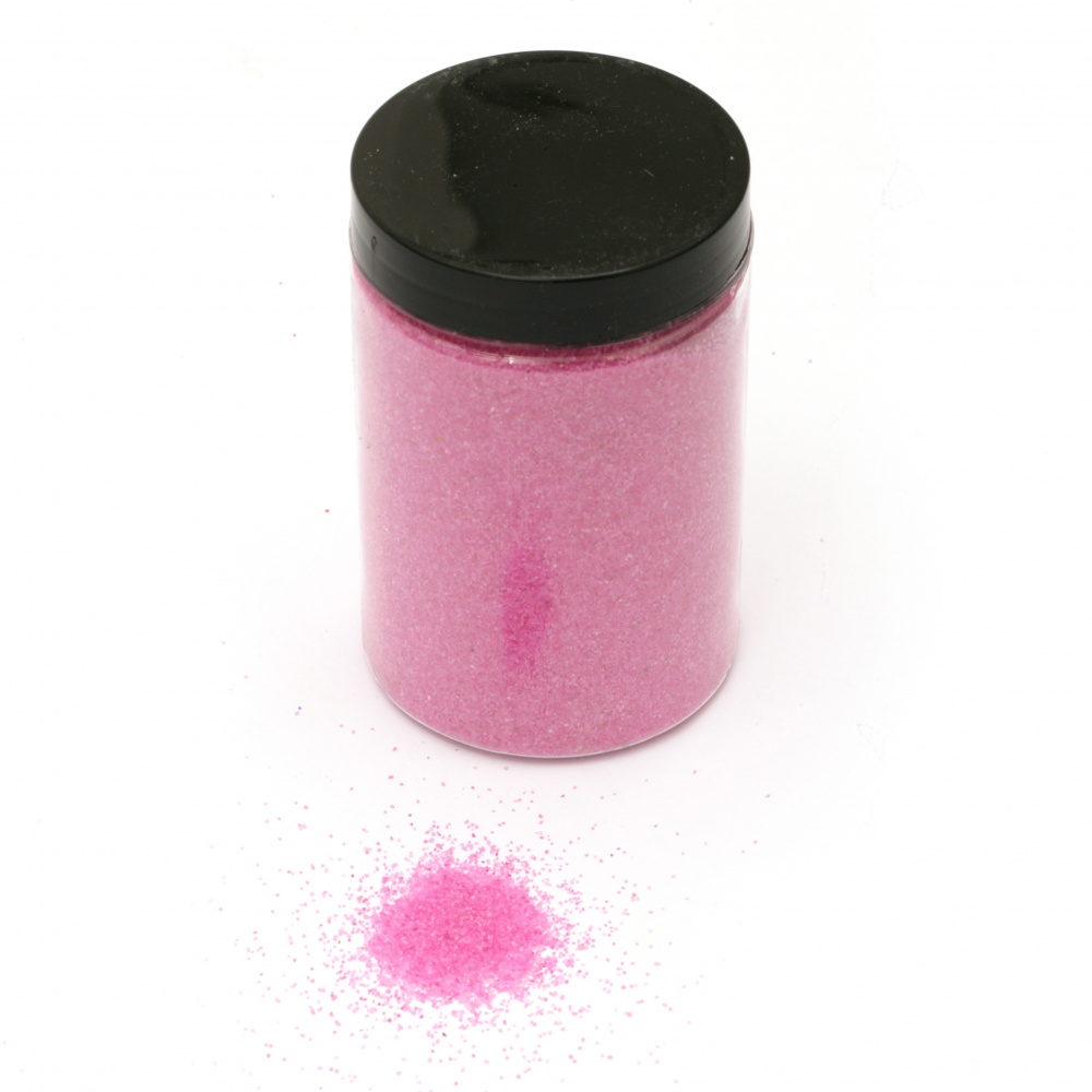 Glass sand for decoration 0.2mm 200 microns color deep pink ~ 410 grams