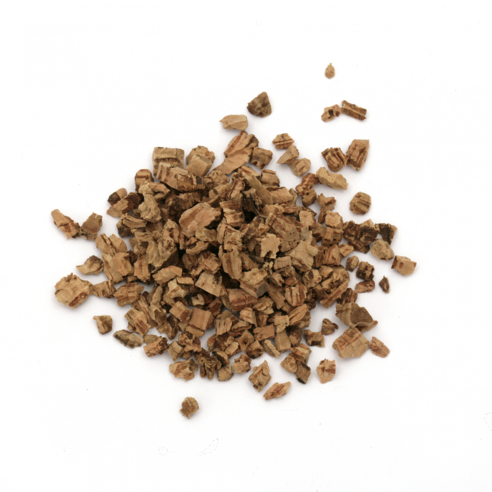 Cork Chips for Decoration, 5-10 mm, 600 ml, approximately 70 grams