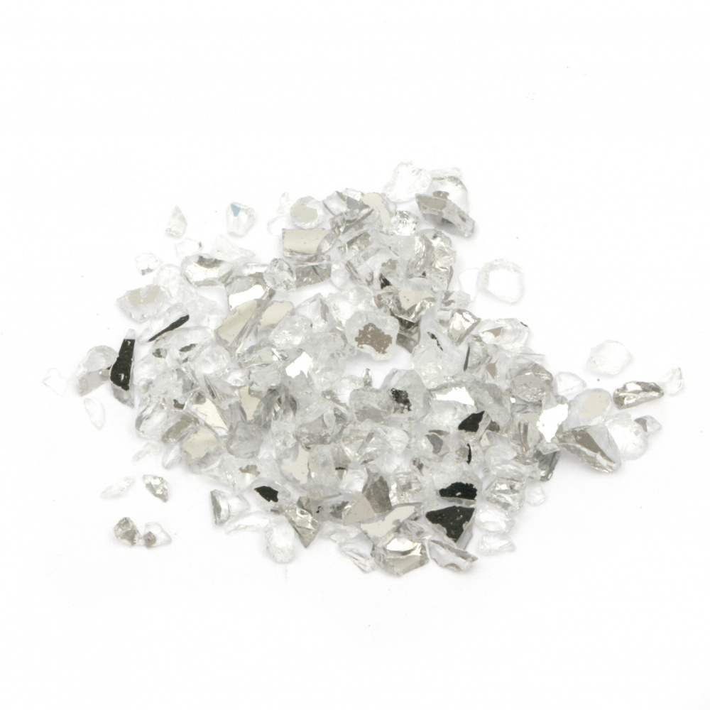 Broken Reflective Glass Pieces for Decoration, 1~4 mm ~100 g