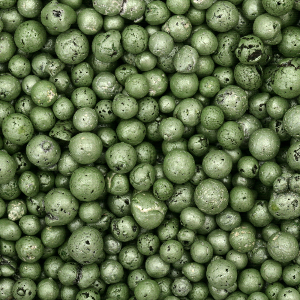 Πήλινες διακοσμητικές πέρλες 4 ~ 8 mm πράσινο -200 ml ~ 100 γραμμάρια
