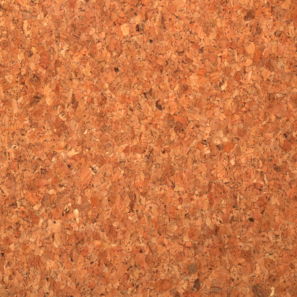 Rettangolo in Sughero Naturale e Tessuto, 65x50 mm