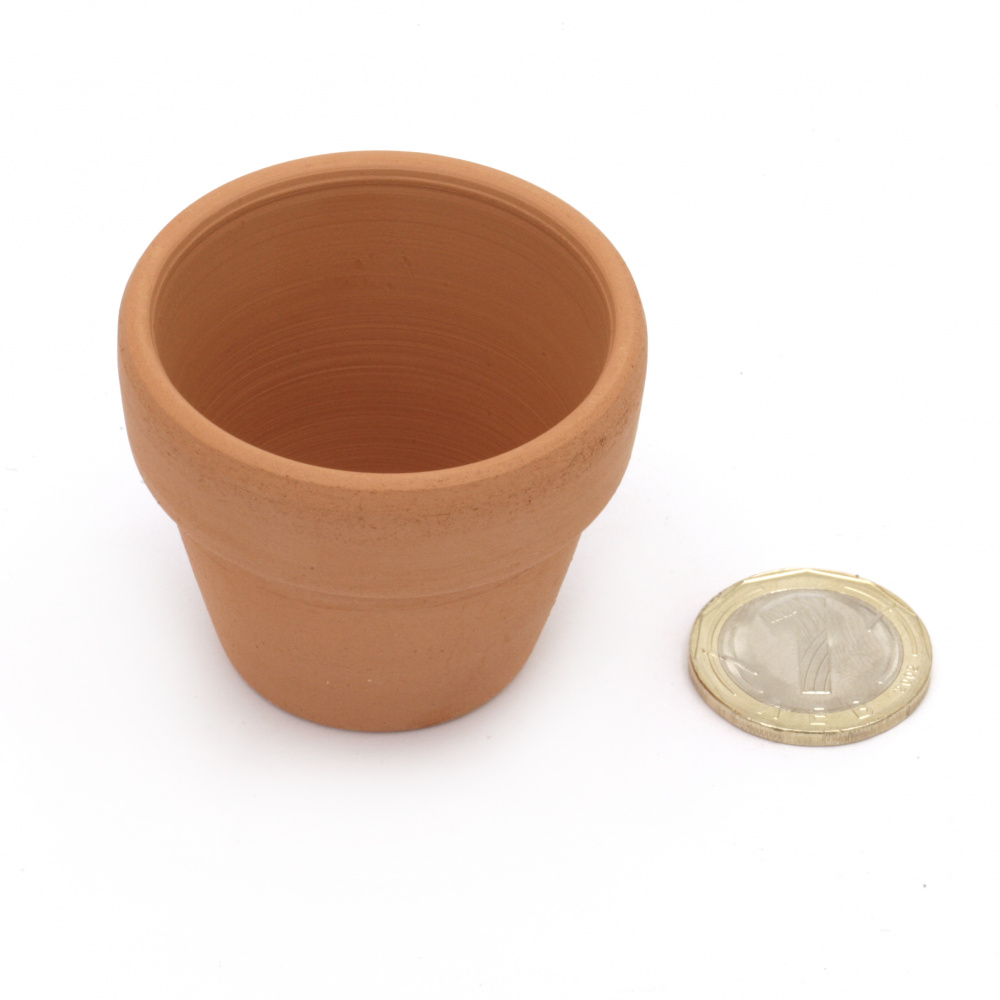 Pot ceramic 50x42 mm brown -1 piece