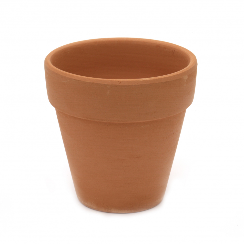 Small ceramic pot 9x9 cm with a hole - 1 piece