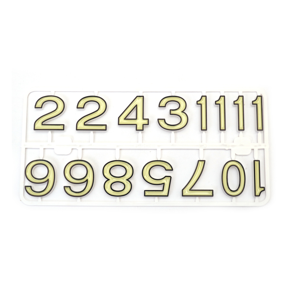 Bright Glow-in-the-Dark Plastic Number Set – 38 mm